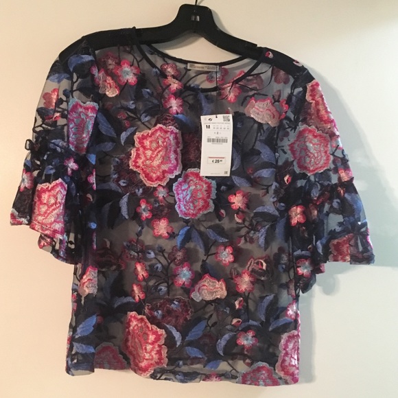 Zara Embroidered Top - Picture 3 of 4